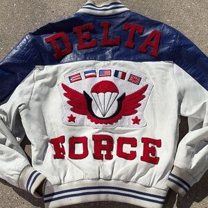 Vintage Delta Force men's leather bomber jacket Ronet of NYC medium M army